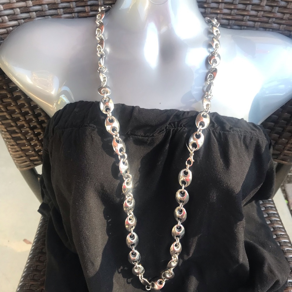 New York Company Silver Tone  Statement Necklace